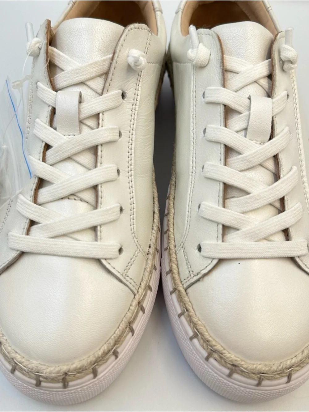 Diba True EmBelish White Ivory Slip On Leather Sneaker Womens 7.5M Platform - Picture 7 of 10